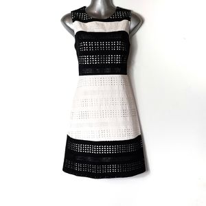 Micheal Kors Colorblock Eyelet Sheath Dress